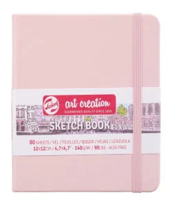 Supertrend Art Creation Sketchbook Sert Kapak Eskiz Çizim Defteri 140 gr. 12x12 cm. 80 yp. PASTEL PEMBE