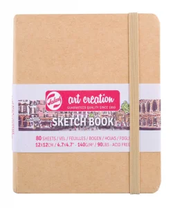 Supertrend Art Creation Sketchbook Sert Kapak Eskiz Çizim Defteri 140 gr. 12x12 cm. 80 yp. KRAFT YELLOW