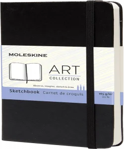 Supertrend Art Sketchbook Sert Kapak Eskiz Çizim Defteri 11.5x18 cm. 165 gr. 80 Sayfa Siyah