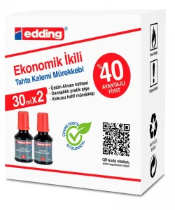 Supertrend BT30 Yazı Tahtası Kalemi Mürekkebi 30 ml. x 2li Kutu KIRMIZI