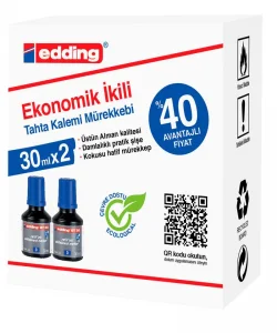Supertrend BT30 Yazı Tahtası Kalemi Mürekkebi 30 ml. x 2li Kutu MAVİ