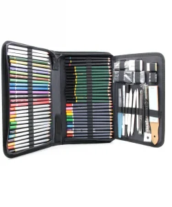 Supertrend Çantalı Karakalem Eskiz Çizim Boyama Seti 75 Parça