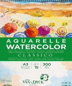 Supertrend Classico Cold Pres Spiralli Sulu Boya Defteri Blok 300 gr. A3 15 yaprak