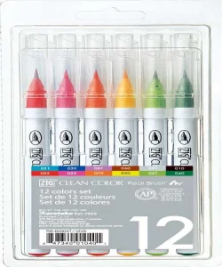 Supertrend Clean Color Real Brush Fırça Uçlu Marker Kalem Seti 12 Renk