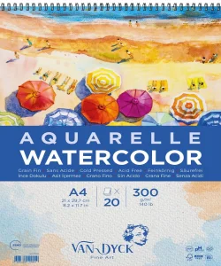 Supertrend Cold Pres Spiralli Sulu Boya Defteri Blok 300 gr. A4 20 yaprak