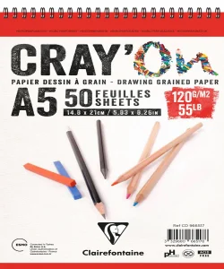Supertrend CrayOn Eskiz Çizim Defteri Üstten Spiralli 120 gr. A5 50 yp.