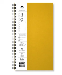 Supertrend Da Capo Cold Press Sert Kapak Suluboya Defteri 300 gr. A4 20 yaprak SARI