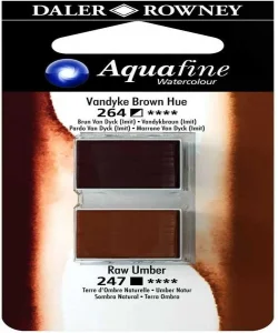 Supertrend Aquafine 1/2 Tablet Sulu Boya 2li Set VANDYKE BROWN HUE / RAW UMBER