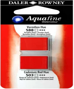 Supertrend Aquafine 1/2 Tablet Sulu Boya 2li Set VERMILION HUE / CADMIUM RED HUE