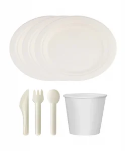 Supertrend Doğa Dostu Ekolojik Karton Sofra Seti 50 Kişilik 18cm