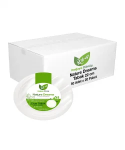 Supertrend Doğa Dostu Tabak 22cm 50li x 20 Paket (Koli)