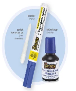 Supertrend Doldurulabilir Tahta Kalemi Seti Mavi (Kalem + Mürekkep + Yedek Uç)