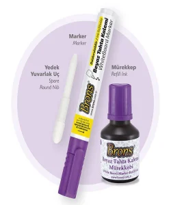 Supertrend Doldurulabilir Tahta Kalemi Seti Mor (Kalem + Mürekkep + Yedek Uç)