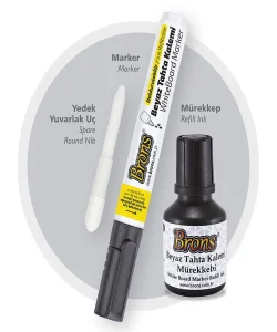 Supertrend Doldurulabilir Tahta Kalemi Seti Siyah (Kalem + Mürekkep + Yedek Uç)