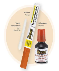 Supertrend Doldurulabilir Tahta Kalemi Seti Turuncu (Kalem + Mürekkep + Yedek Uç)