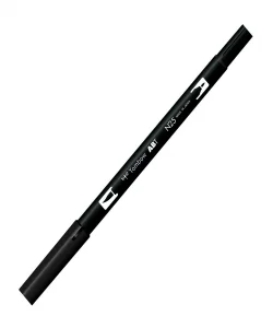 Supertrend Dual Brush Pen Grafik Çizim Kalemi N25 Lamp Black