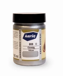 Supertrend Ebru Boyası 105 ml. 808 Gümüş