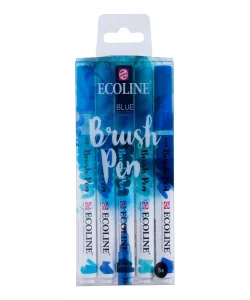 Supertrend Ecoline Brush Pen Fırça Uçlu Kalem Seti 5 Renk BLUE COLOURS