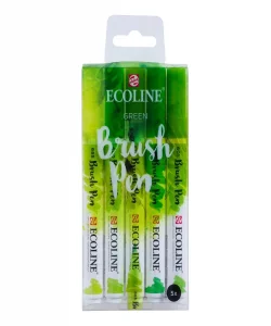 Supertrend Ecoline Brush Pen Fırça Uçlu Kalem Seti 5 Renk GREEN COLOURS