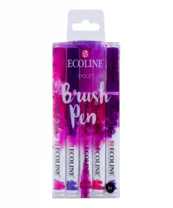 Supertrend Ecoline Brush Pen Fırça Uçlu Kalem Seti 5 Renk VIOLET COLOURS