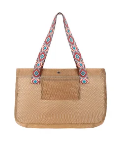 Supertrend File Kadın Plaj Çantası / Günlük El Ve Omuz Çantası 44x37 cm. TABA