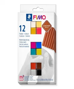 Supertrend Fimo Leather Effect Polimer Kil Seti 12 Renk x 25 gr.