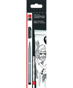Supertrend Graphix Fineliner Çizim Kalemi Seti 4lü Siyah (0.2-0.4-0.8-Brush)