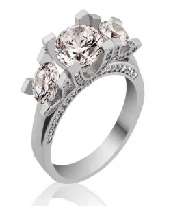 Supertrend Gümüş 3 Taş Tria Bayan Yüzük