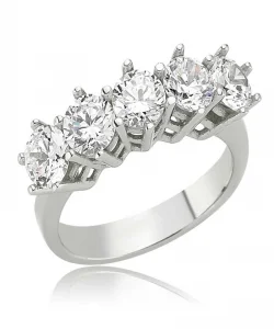 Supertrend Gümüş 5 Taş Bayan Yüzük