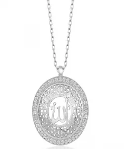 Supertrend Gümüş Allah Yazılı Kadın Kolye