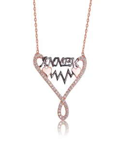 Supertrend Gümüş Annem Yazılı Sonsuzluk Bayan Kolye