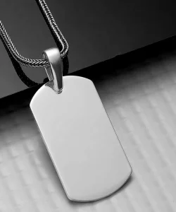 Supertrend Gümüş Asker Plakası Kolye