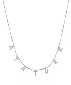 Supertrend Gümüş Atatürk Yazılı Bayan Kolye