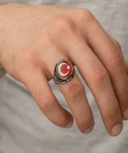 Supertrend Gümüş Ay Yıldız Erkek Yüzük