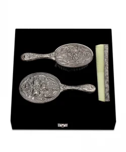 Supertrend Gümüş Ayna Tarak Fırça Takımı - 3 Parça