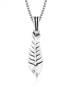 Supertrend Gümüş Balık İskeleti Kolye