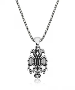 Supertrend Gümüş Çift Başlı Kartal Erkek Kolye