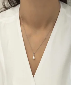 Supertrend Gümüş Damla İnci Bayan Kolye