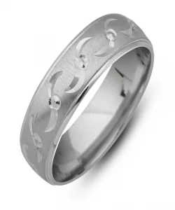 Supertrend Gümüş Desenli Rodyum Alyans