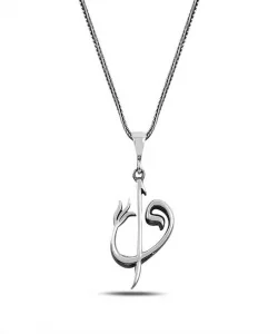 Supertrend ​gümüş Elif Vav Yazılı Kolye