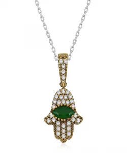 Supertrend Gümüş Fatma Eli Otantik Bayan Kolye