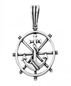 Supertrend Gümüş Gemi Dümeni Erkek Kolye Ucu