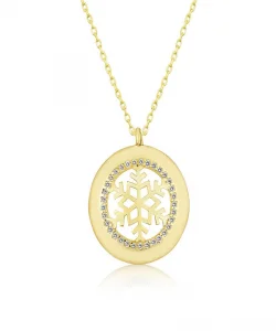 Supertrend Gümüş Gold Kar Tanesi Bayan Kolye
