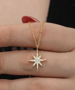 Supertrend Gümüş Gold Kutup Yıldızı Kadın Kolye