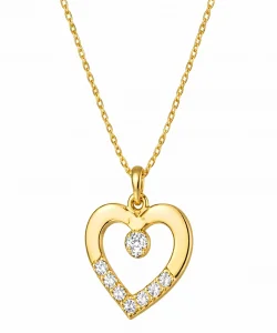 Supertrend Gümüş Gold Minik Kalpli Tektaş Kadın Kolye