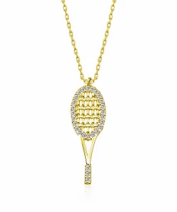 Supertrend Gümüş Gold Tenis Raketi Bayan Kolye