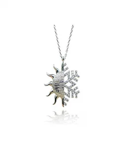 Supertrend Gümüş Güneş Kartanesi Bayan Kolye