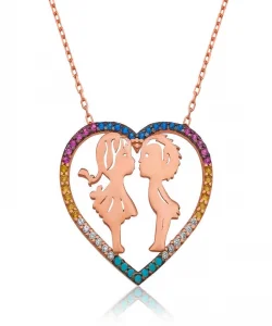 Supertrend Gümüş İki Aşık Kalpli Bayan Kolye