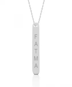 Supertrend Gümüş İsimlik Çubuk Kolye