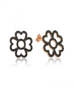 Supertrend ​gümüş Kalp Yapraklı Çiçek Küpe